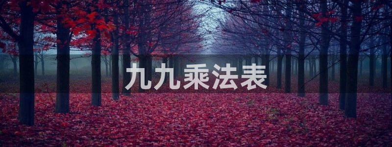 腐漫屋：九九乘法表